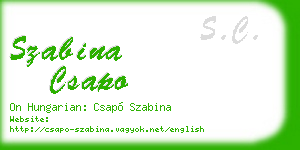 szabina csapo business card